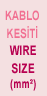 Kablo Kesiti - Wire Size